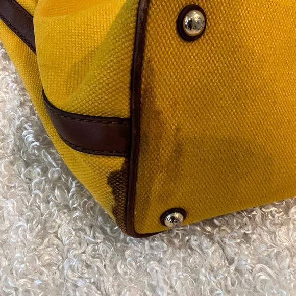 Michael Kors Yellow Saffiano Tote Shoulder Bag - Picture 15 of 16